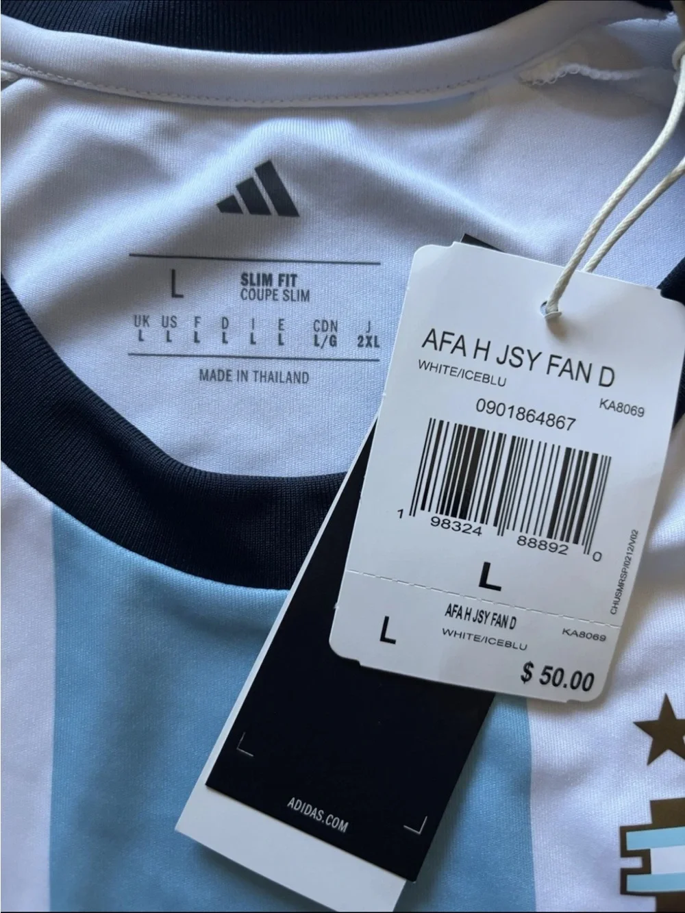 Adidas Argentina AFA Home Fan Jersey Soccer 2025 KA8069 Men Size LARGE MESSI NEW